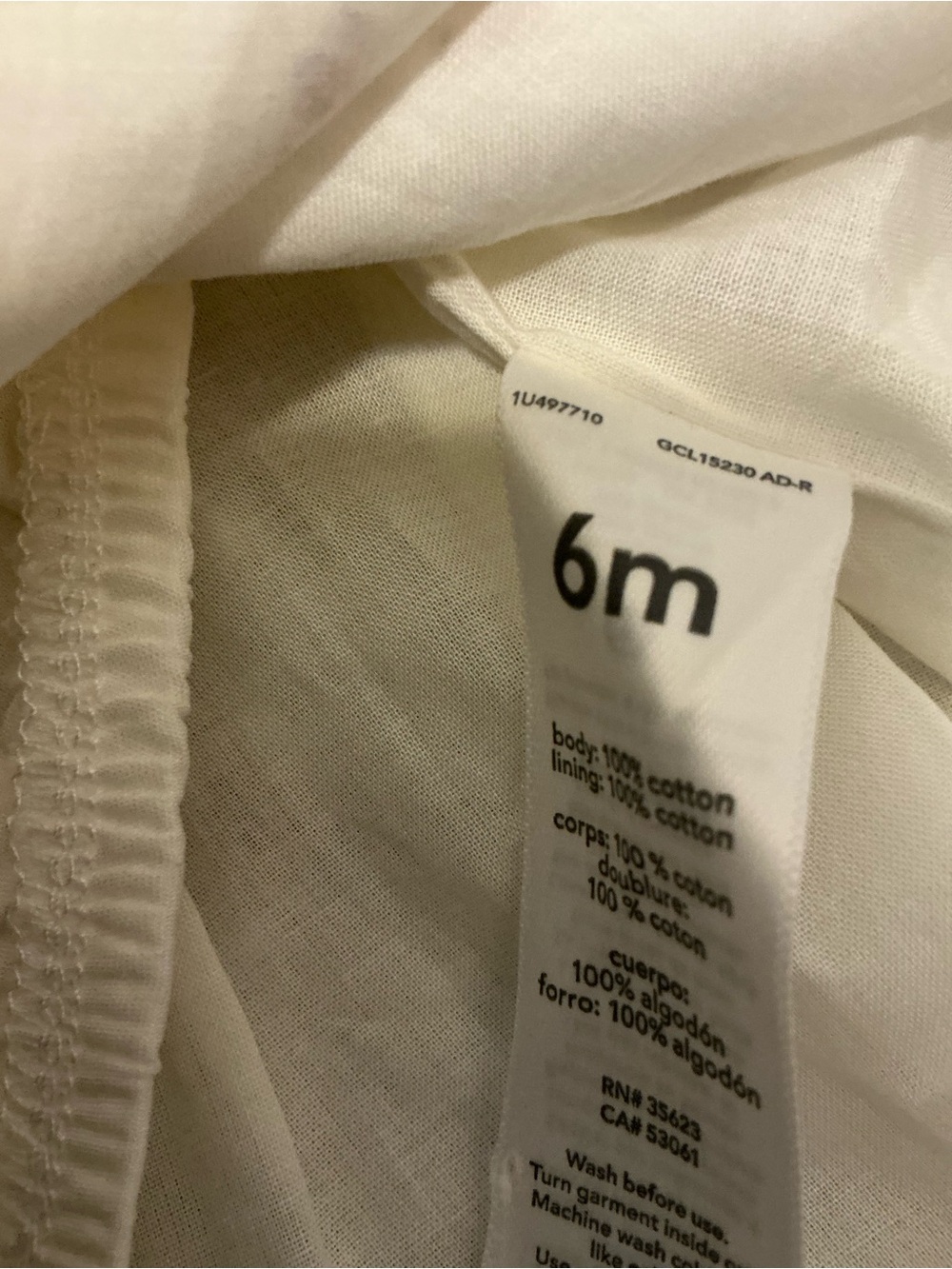 Carter's Cream Floral Ruffle Button-Front Dress - Picture 6 of 6